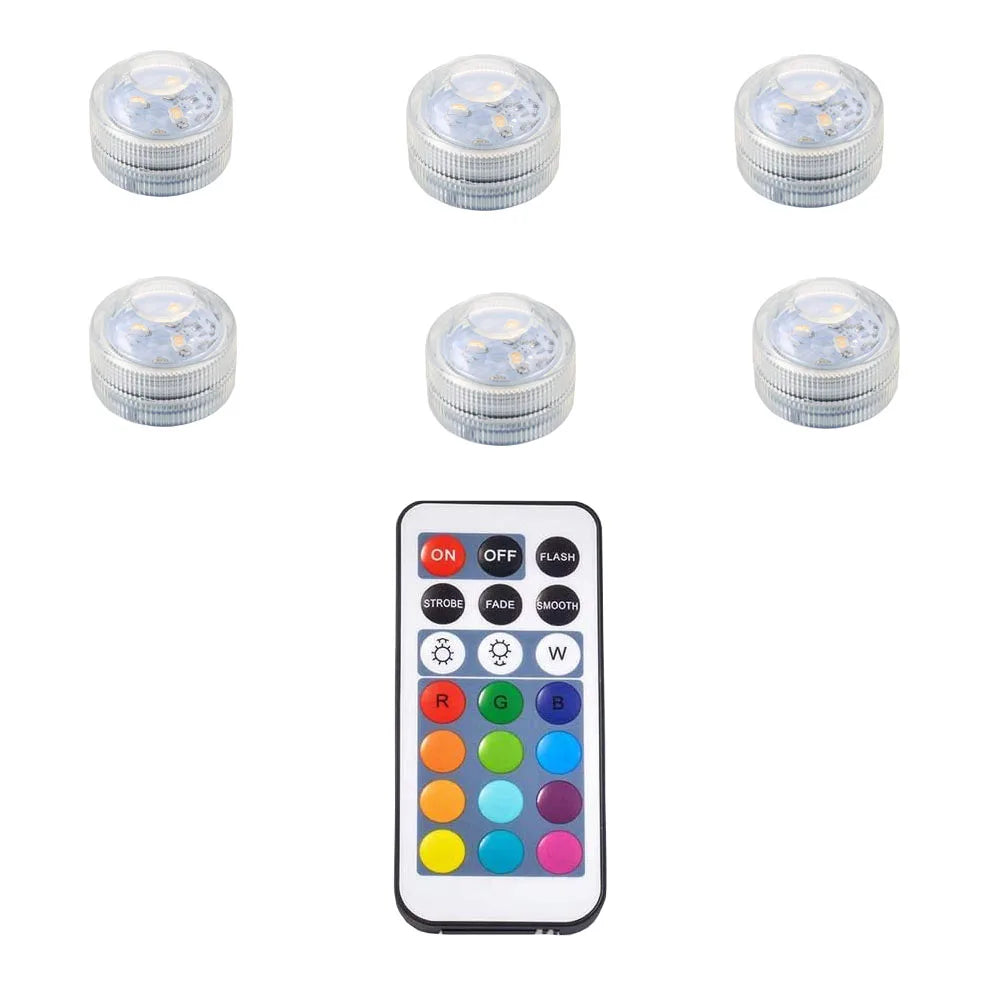 Mini Waterproof LED Underwater Lights | Remote Control | RGB Color Change