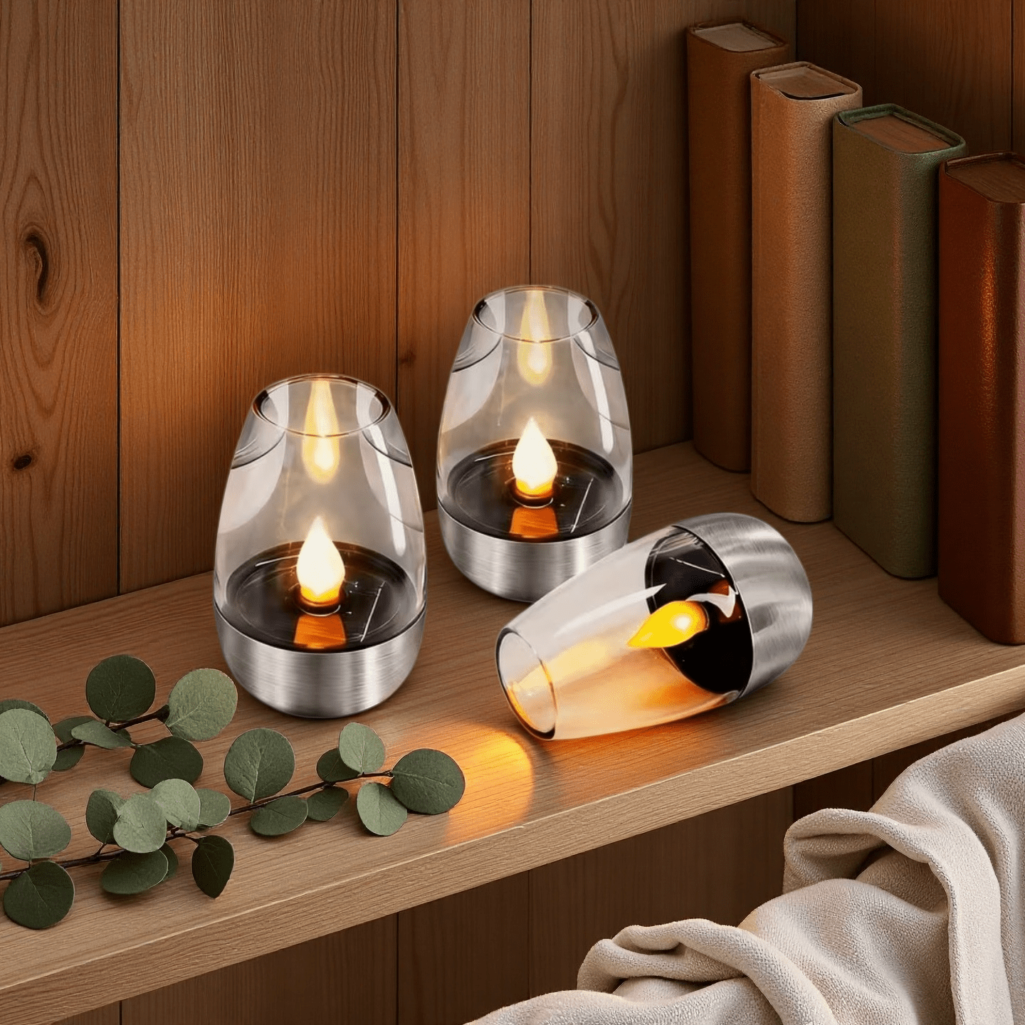 Rechargeable Flickering Lantern for Outdoor and Restaurant Lighting