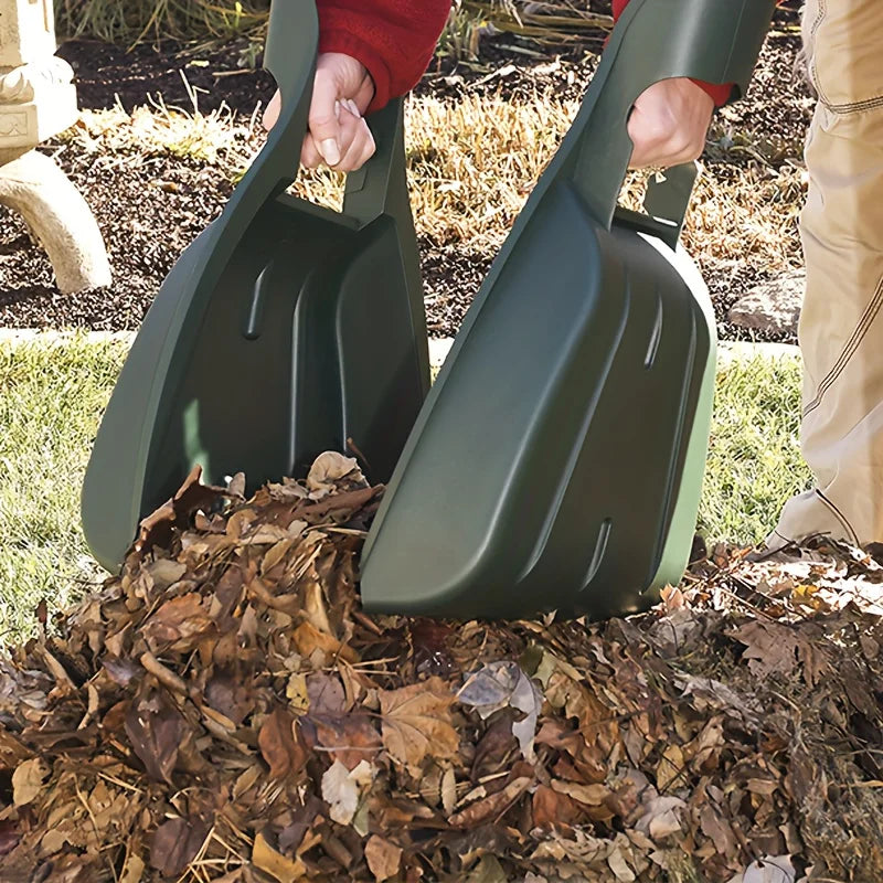 Garden Leaf Grabbers Set | Ergonomic Shovels for Leaves & Soil | 34 × 10 × 50 cm Replacement for Garden Rake