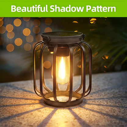 Solar Lantern for Patio and Porch – Warm Glow Lighting