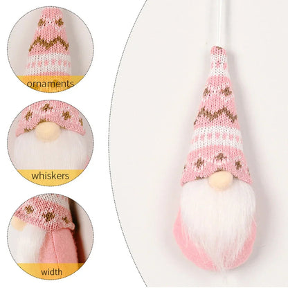 3-Piece Scandinavian Gnome Decoration Set | Fabric and Plush | Hanging Ornaments for Christmas Tree & Home