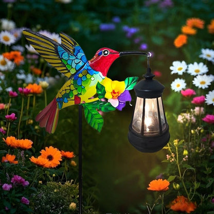 Vintage Metal Lantern for Garden, Patio & Pathway – Solar Bee Eater