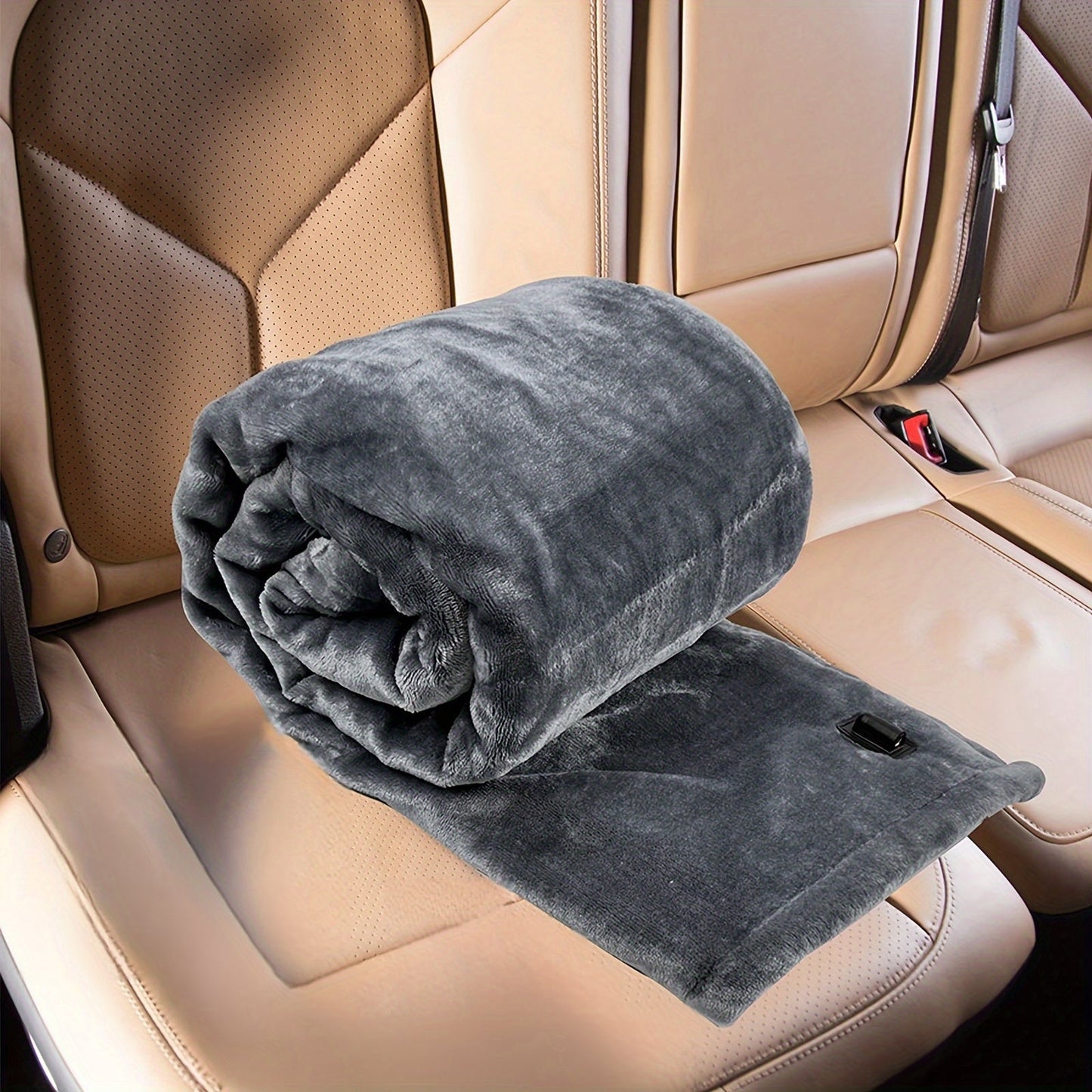 12V Cozy Heated Travel Blanket - Soft Flannel Comfort for Cars & Camping