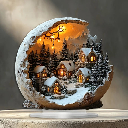 Boho-Style Christmas Decoration | Acrylic Figure | 23x20 cm