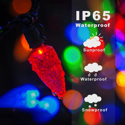 Solar-Powered Strawberry String Lights | 8 Color Changing Modes | Ideal for Garden, Balcony & Christmas