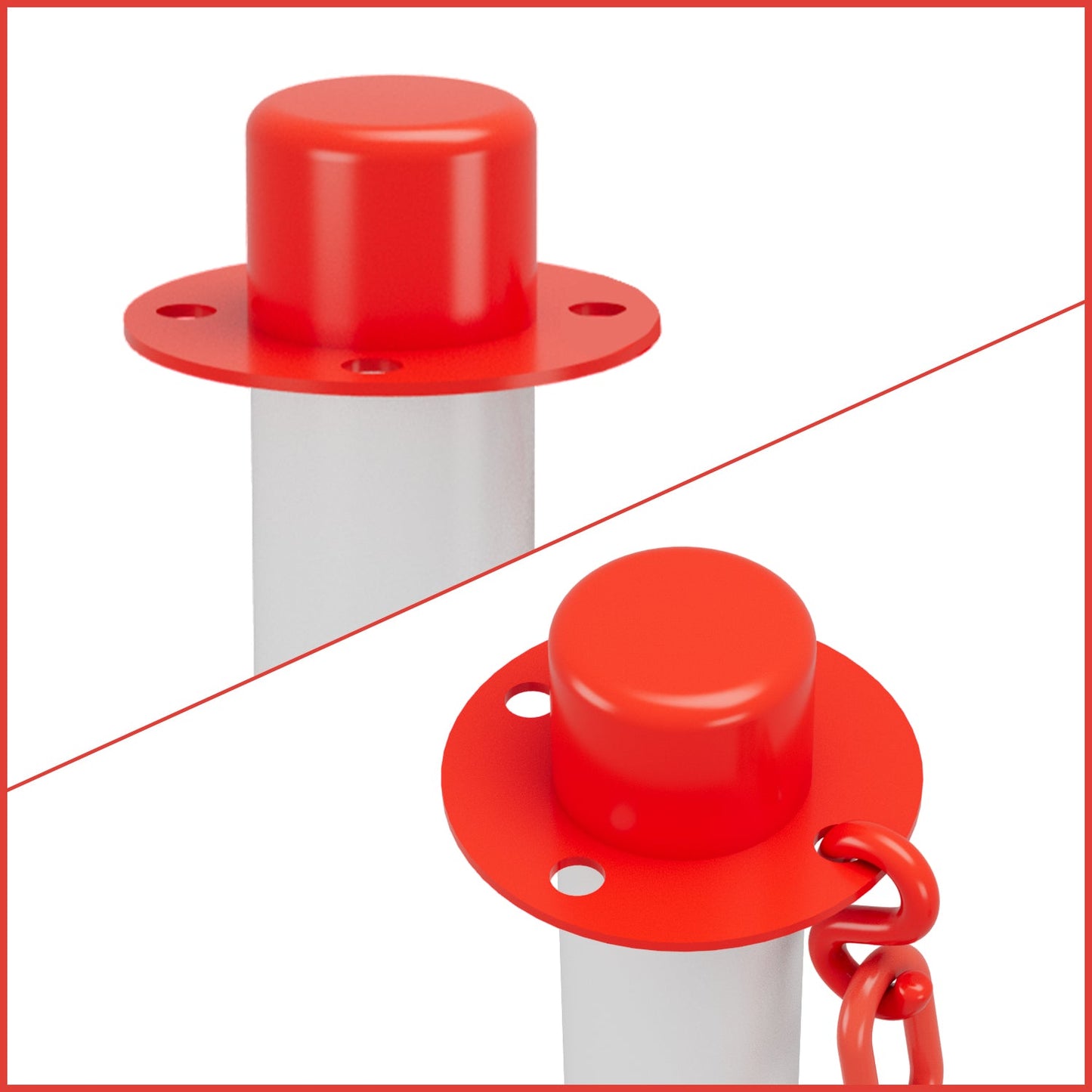 Chain Post with 1.4 m Length for Barrier Setup