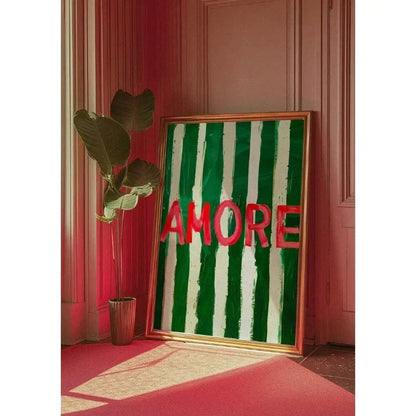 Green Striped Psychedelic Wall Decoration