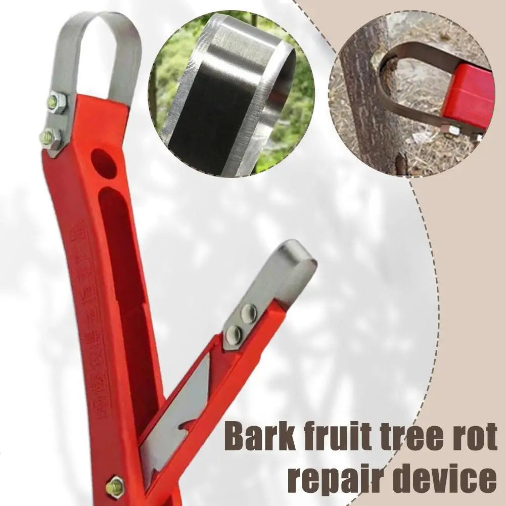 Double-Sided Bark Scraper for Fruit Trees | Ergonomic Handle with Durable Steel