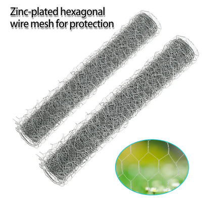 Hexagonal Wire Mesh - Galvanized Finish - 10 m Roll - Mesh Size 2.5 × 1.5 cm