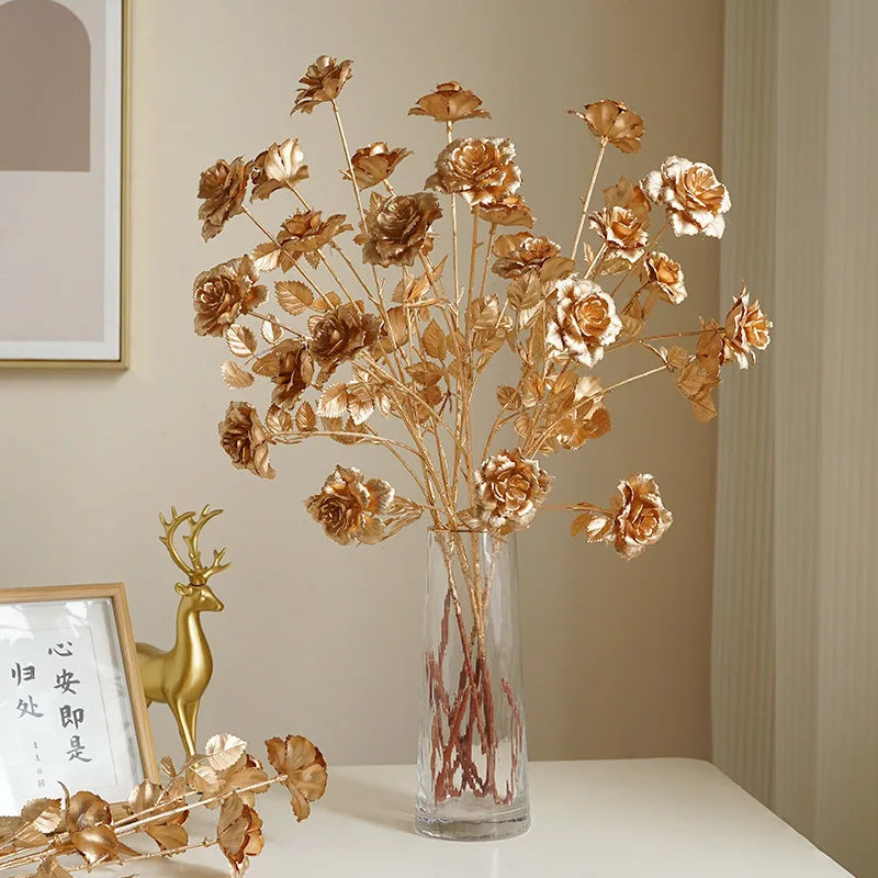 Artificial Leaves of Palm, Ginkgo & Eucalyptus with Roses & Hydrangeas – Elegant Decoration Flowers for Weddings & Home