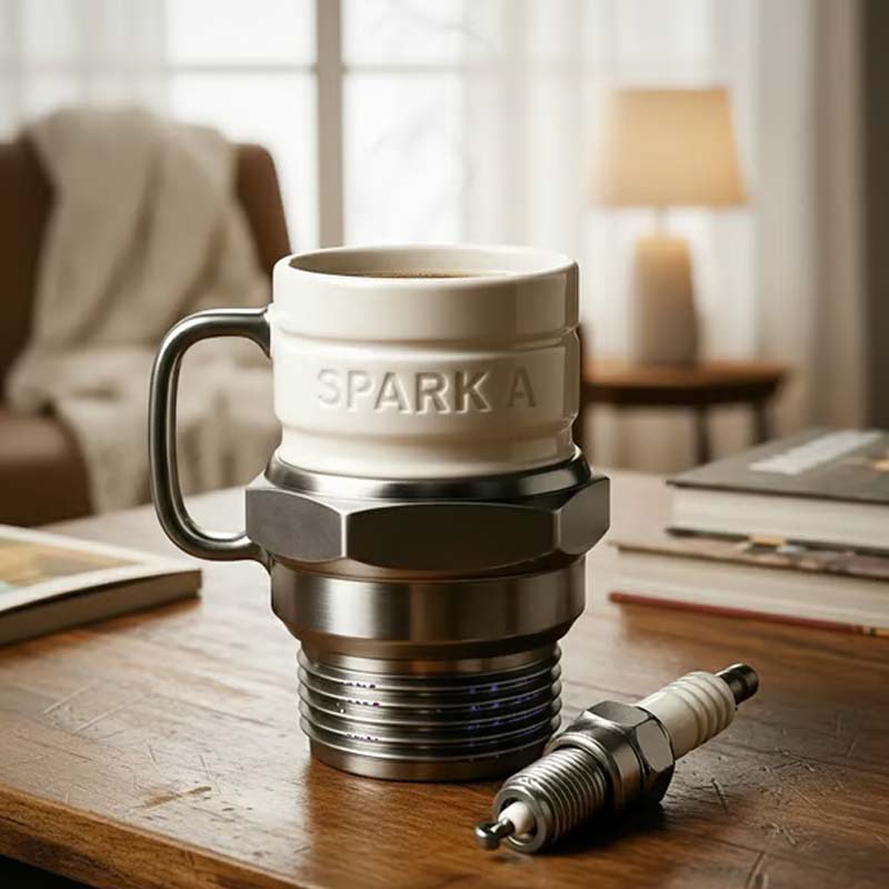 Unbreakable Spark Plug Mug for Bold, Durable Style