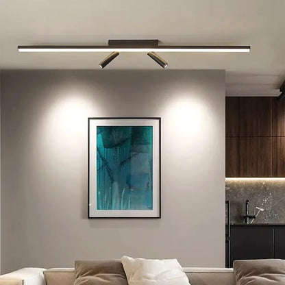 Versatile Room Lighting - Linear LED Ceiling Light Fixture in Minimalist Style