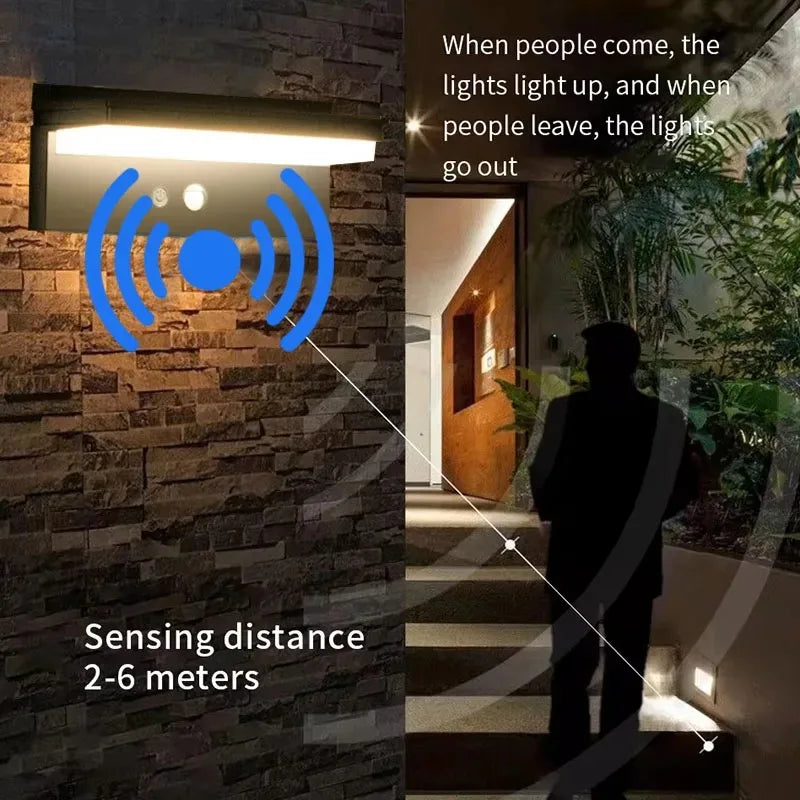 Solar Outdoor Wall Light with Motion Sensor | Waterproof IPX5 | Energy Efficient for Garden & Patio