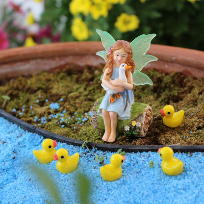 Fairy Garden Figurine Collection | Resin Flower Pot Ornament | Charming Mini Decorations