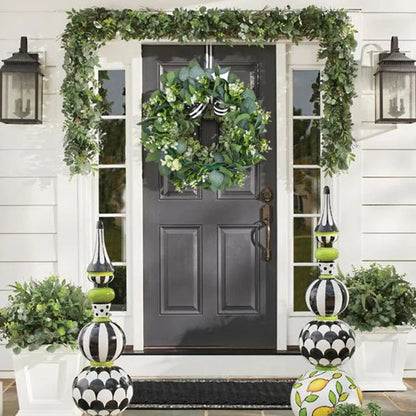 Handmade Eucalyptus Wreath with Artificial Flowers for Home, Wedding & Christmas