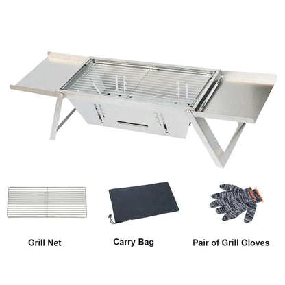 FlexiGrill – Adjustable Portable BBQ Grill with Carry Bag