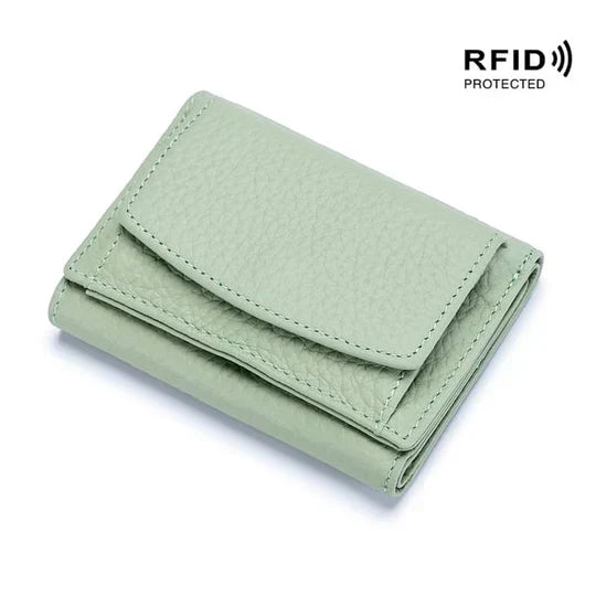 Compact RFID-Blocking Wallet | Ample Card Slots + Zipper Coin Pocket | Hidden Compartment | 14 Stylish Colors