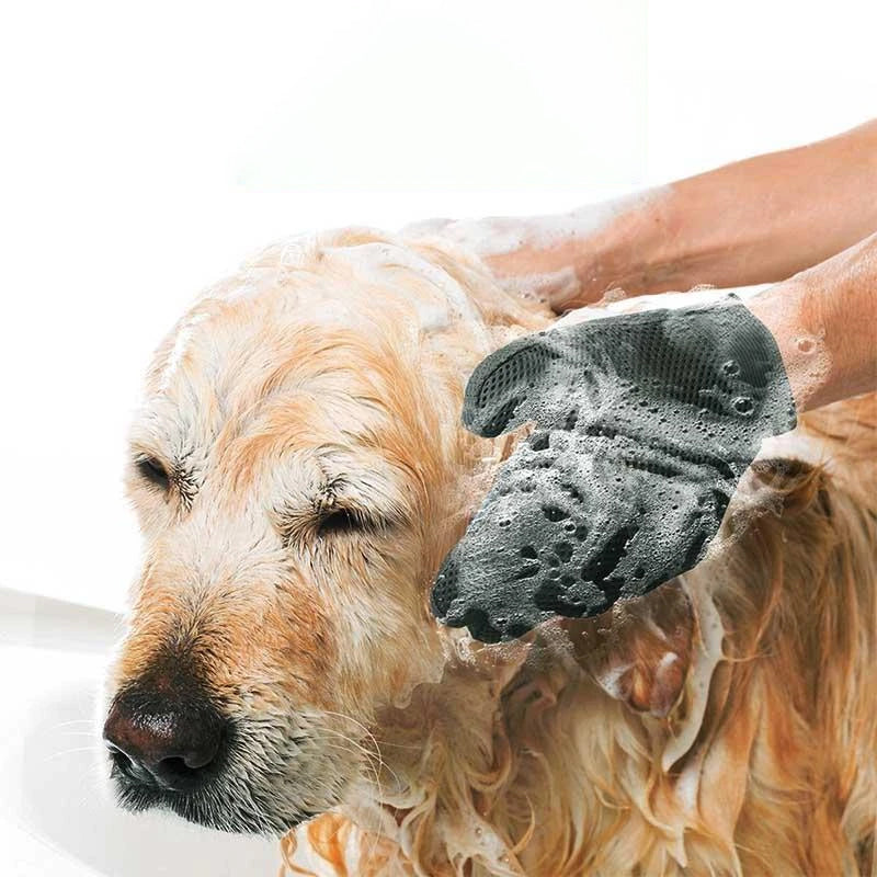 Pet Hair Removal Gloves – Effortlessly Removes Fur and Calms Pets