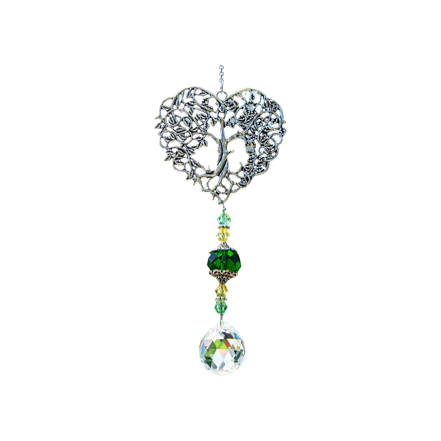 Lightweight Tree Crystal Sun Catcher | Tree of Life Window & Garden Decor | Decorative Gift