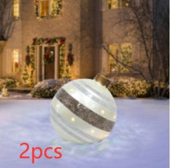 60cm Inflatable Outdoor Christmas Ball – Weatherproof PVC Decoration