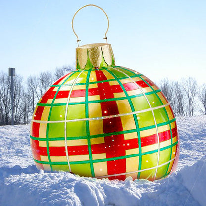 60cm Inflatable Outdoor Christmas Ball – Weatherproof PVC Decoration