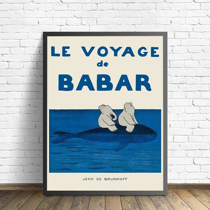 Home Decor with Babar Themed Educational Wall Art