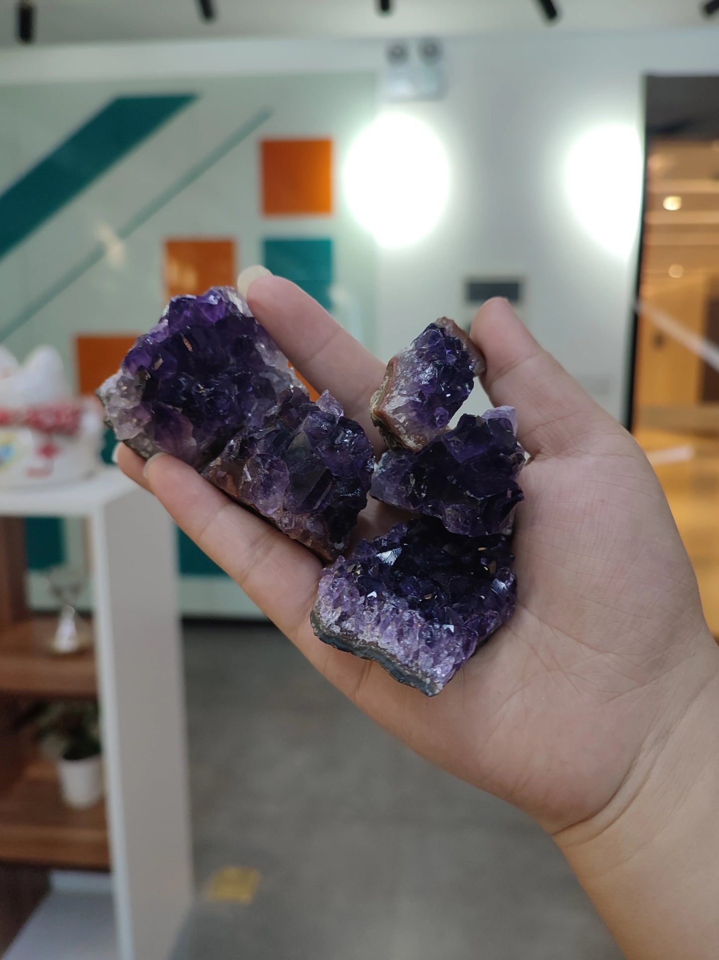 Amethyst Geode Crystal | Natural Stone for Meditation & Energy Healing | Polished