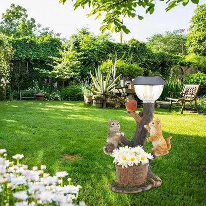 Solar Garden Statue for Pets - Dog/Cat/Rabbit | LED Lawn Light | 13 cm