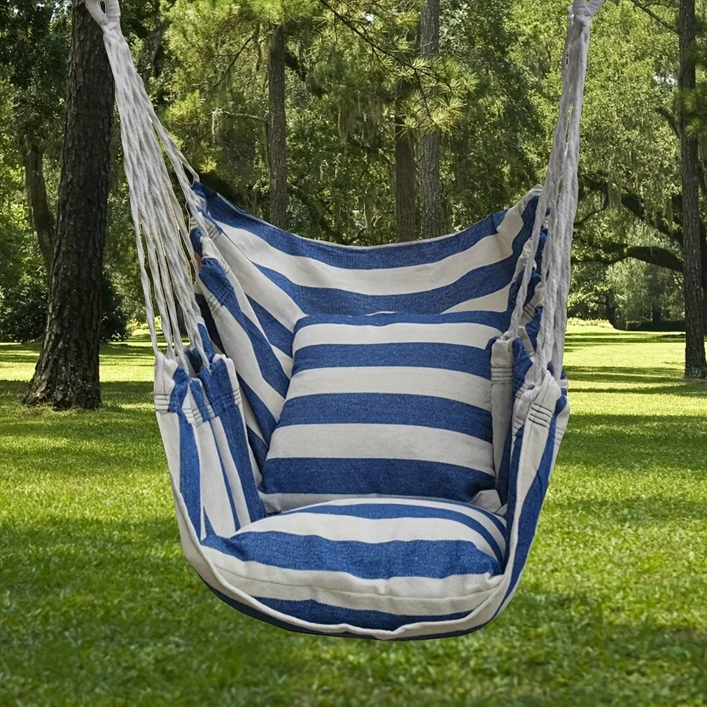 Foldable Hammock Chair for Outdoor Use | Stable & Non-Slip | Canvas Swing Seat