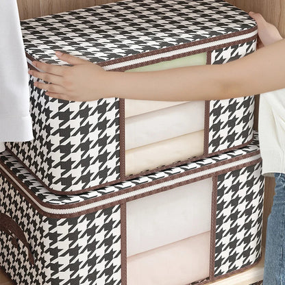 Foldable Clothing Storage Box | Dustproof Comforter Organizer with Handles | 60 × 40 × 30 cm