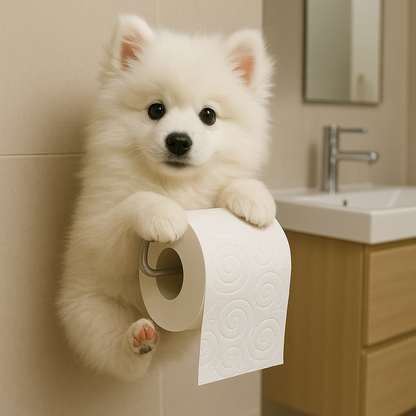 PawRoll – The Cutest Companion for Your Bathroom!
