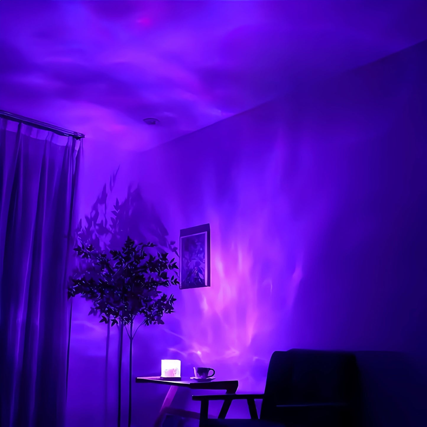 RGB Ambient Light Projector with Dynamic Ripple Effect