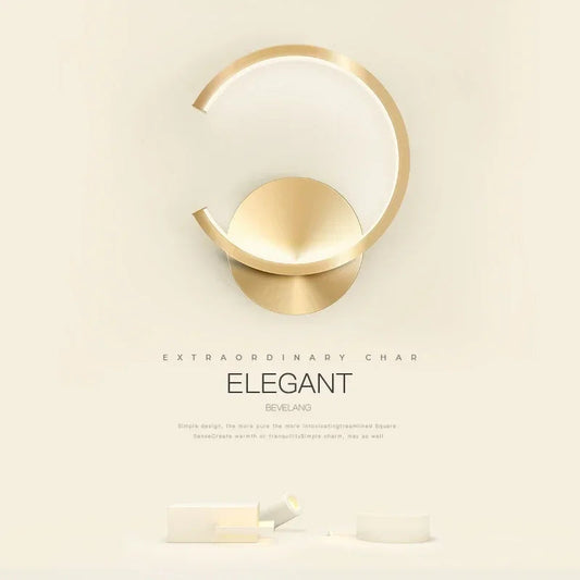 Modern LED Wall Light in C-Shape | Minimalist Indoor Lighting for Living Room, Bedroom & Hallway