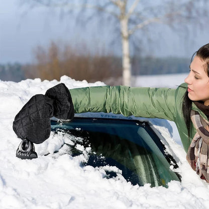 Ice Scraper with Glove | Insulated & Waterproof | Scratch-Resistant | Car & Windshield Snow Shovel
