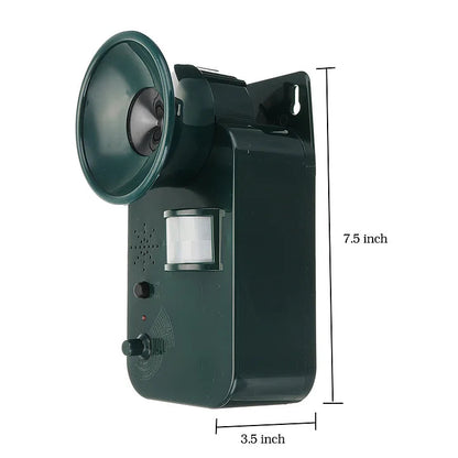 Outdoor Ultrasonic Animal Repeller for 5000sqft Protection