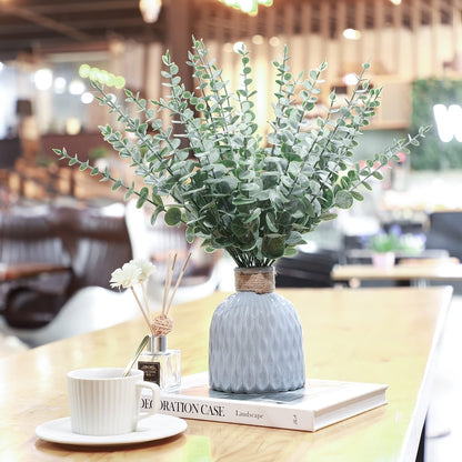 Artificial Eucalyptus Arrangement – Decorative Centerpiece for Get Well or Hanukkah