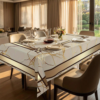 Elegant Table Style with Effortless Spill Protection – Marble Design