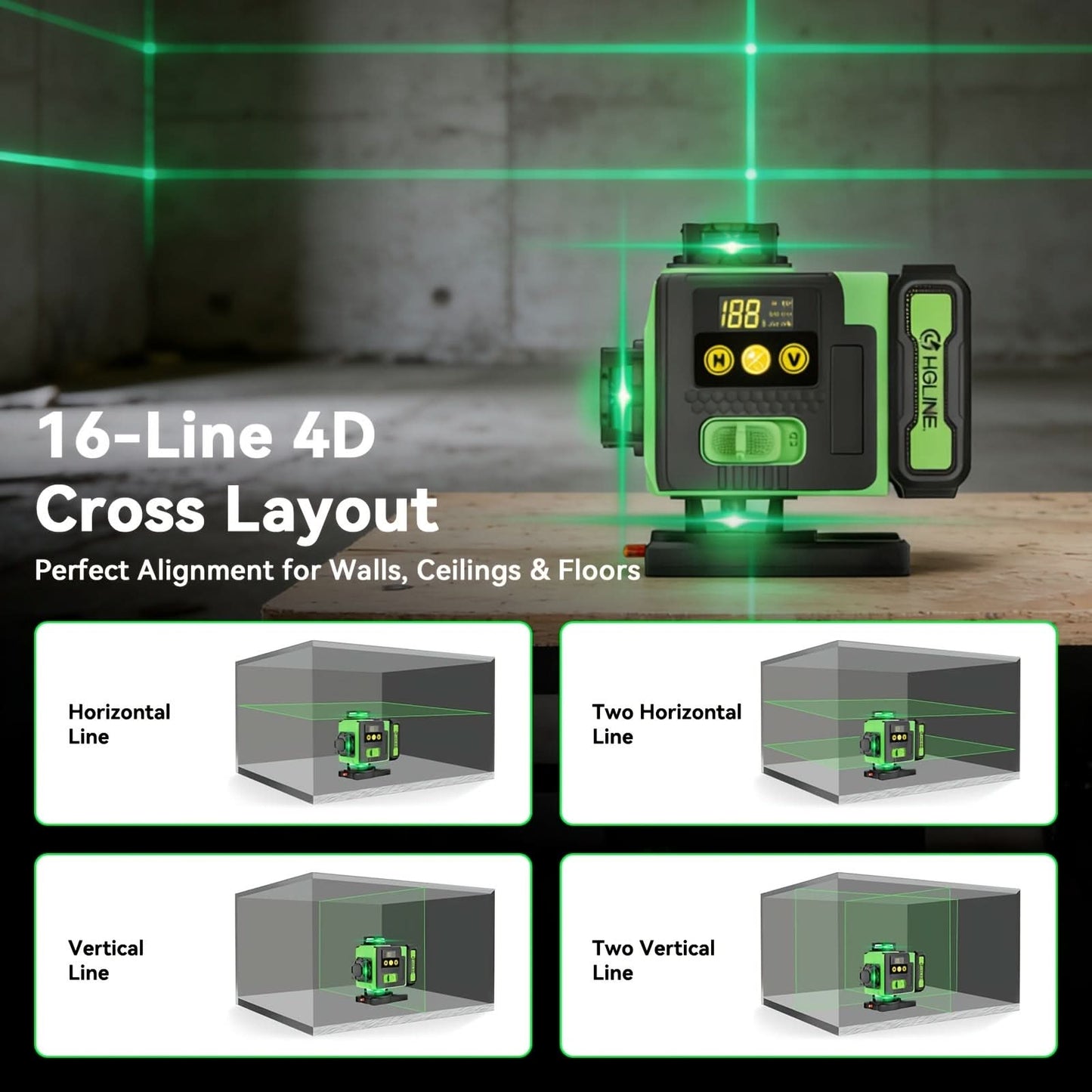 360-Degree Laser Leveling Tool for Accurate Construction Alignment