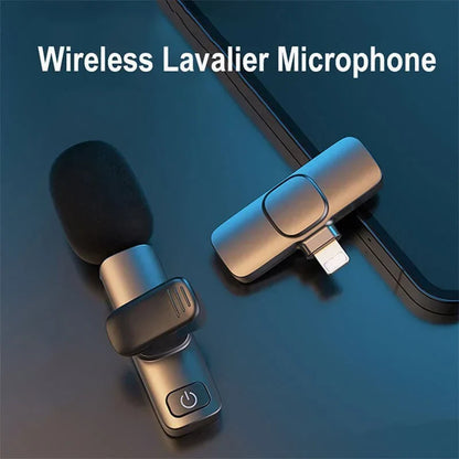 Portable Wireless Clip-On Microphone - 20m Range, Multi-Device Compatible