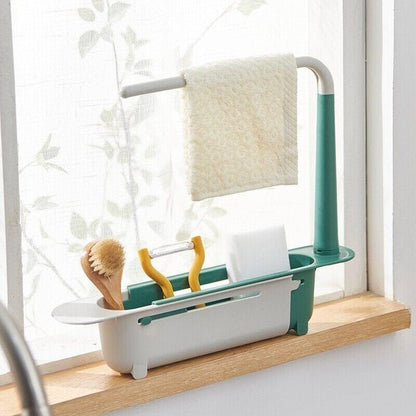Adjustable Sink Organizer for Sponges & Soap – CleanNest