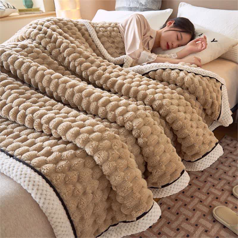 Thick Reversible Coral Fleece Blanket