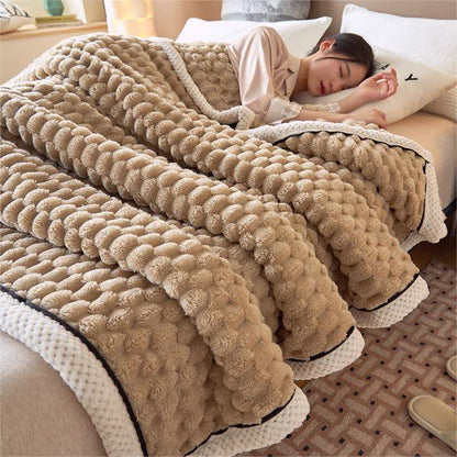 Thick Reversible Coral Fleece Blanket