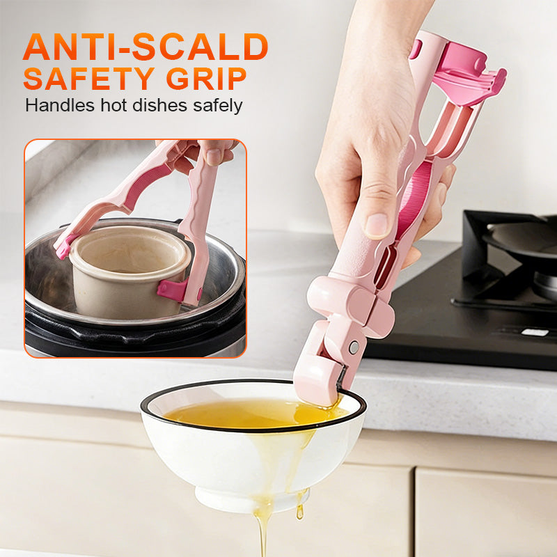 Heat-Resistant Serving Clamp for Safe Grip of Hot Dishes Without Slipping