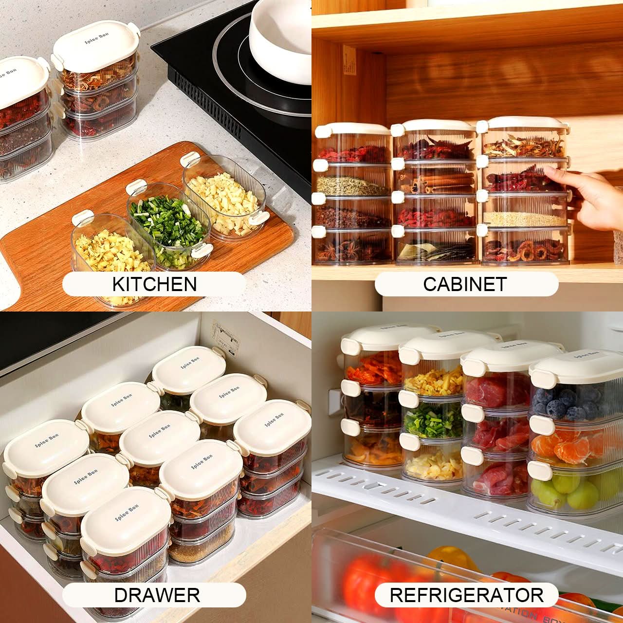 3-Tier Spice Storage Box - 2 Buy Get 1 Free Offer