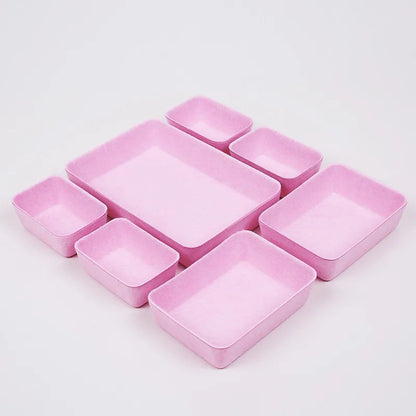 Felt Storage Boxes Set of 7 | Versatile Organizer for Office & Desk