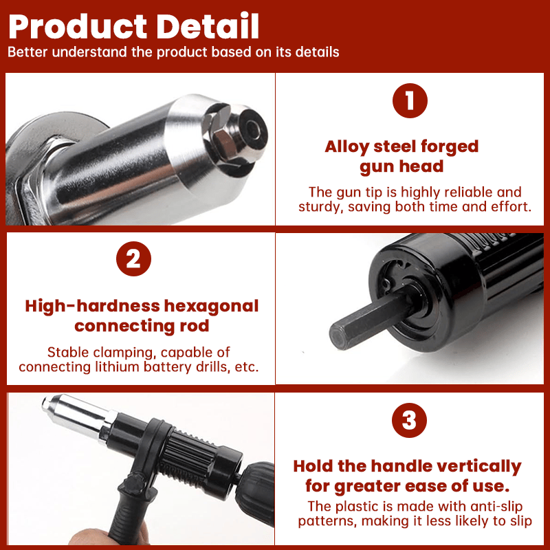 Transform Your Drill: 14mm Hex Rivet Adapter for Effortless Work