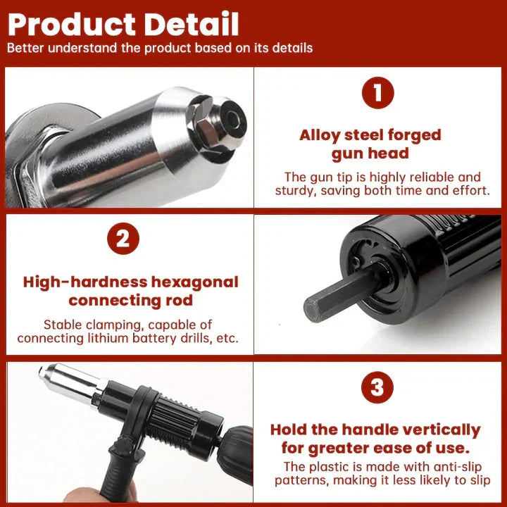 Smart Rivet Adapter for Power Drills | Effortless Fastening Tool