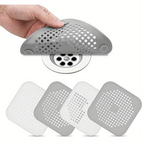 Silicone Drain Protectors - 4 Pack | Hair Catchers with Suction Cups