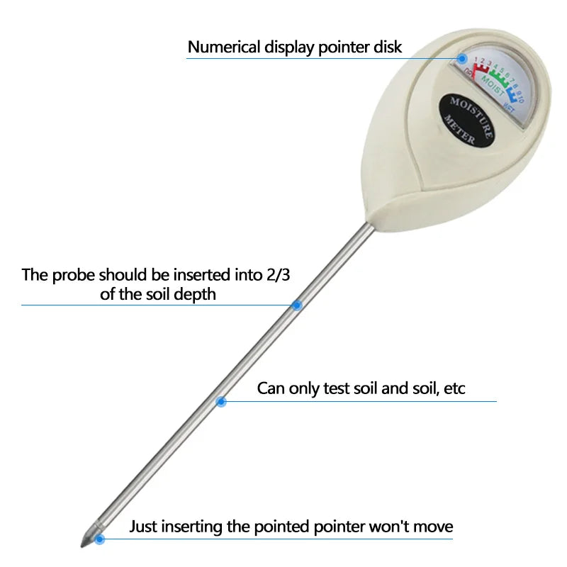 Soil Moisture Sensor with Instant Readout | Accurate Hydration Control | AquaSense