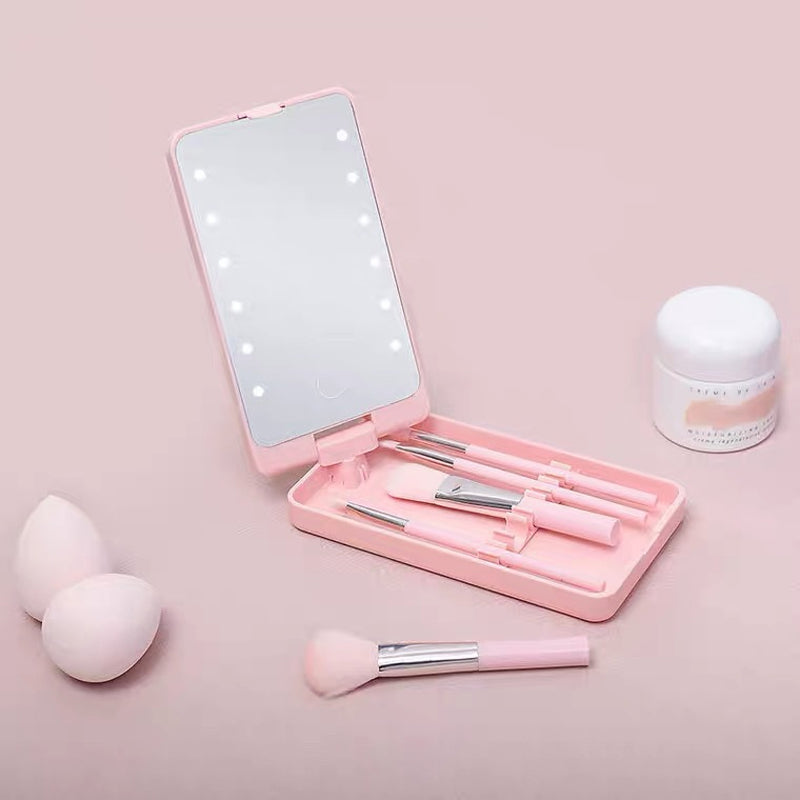 Flawless Makeup Application with Clean Brushes and Ideal Lighting